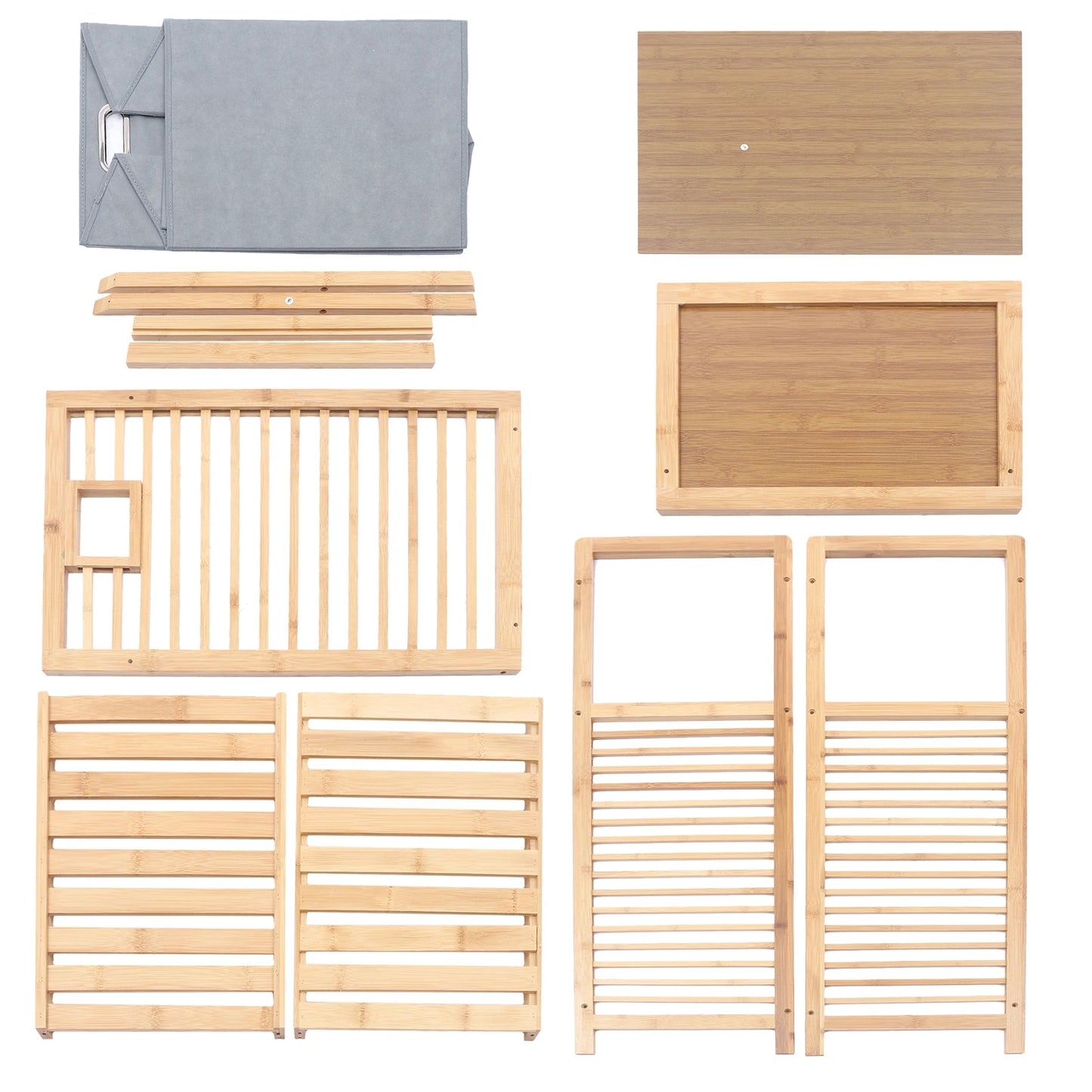 Bamboo Laundry Basket For Household Goods/Simple Storage On Laundry Shelves