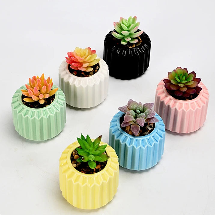 Simple Ceramic Flower Pot Succulent Pot Planter Home Decor Desktop Ornaments Garden Supplies Bonsai Plant Pot