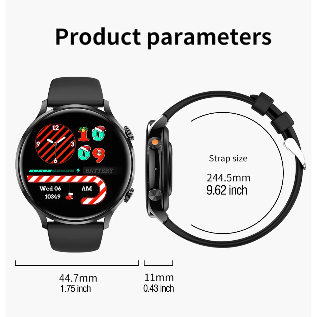 Body Temp Monitor Smartwatch for Women/ Men, 1.39'' HD Touch Screen with Sleep Monitor/ IP67 Waterproof / 100+Sports/ SMS Alerts