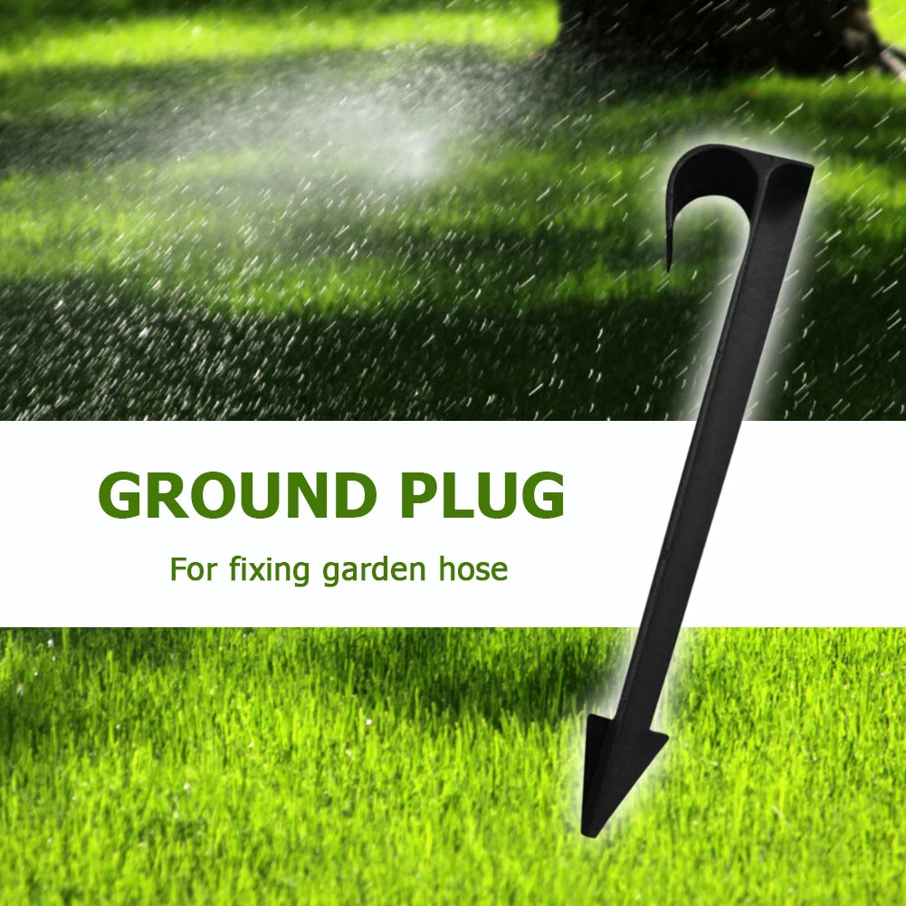 50pcs Hose Plug 16mm Fixed Stakes for PE Irrigation Tubing Sprinkler Holder Support Pipe for Lawn Garden Flower Pot Greenhouse