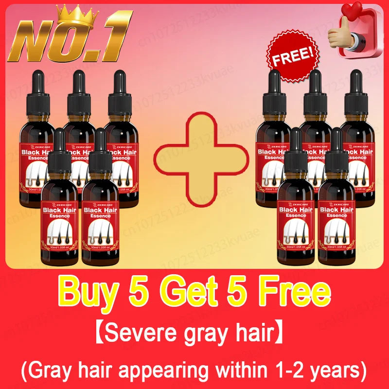 Quickly turn white hair black, the effect is visible