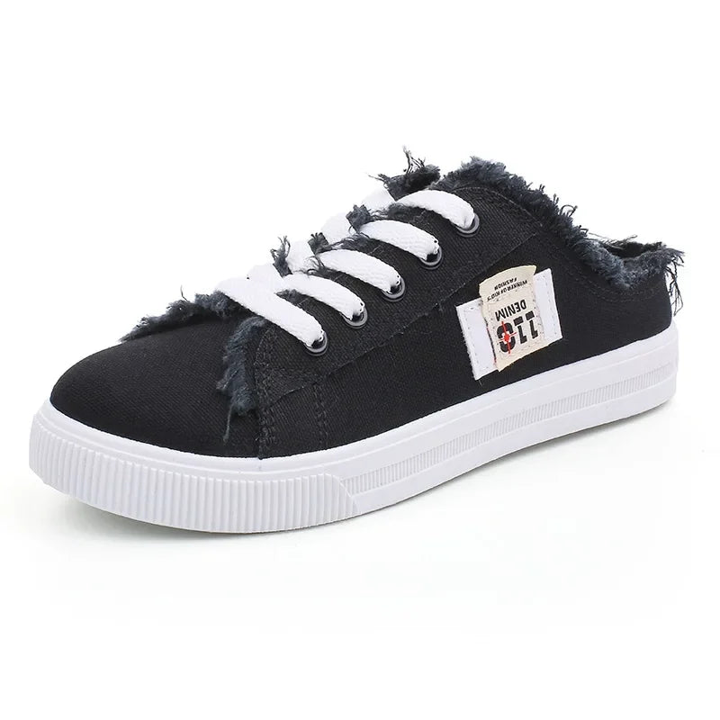 2024 Spring Summer Women Canvas Lace Up Low Top Sneakers