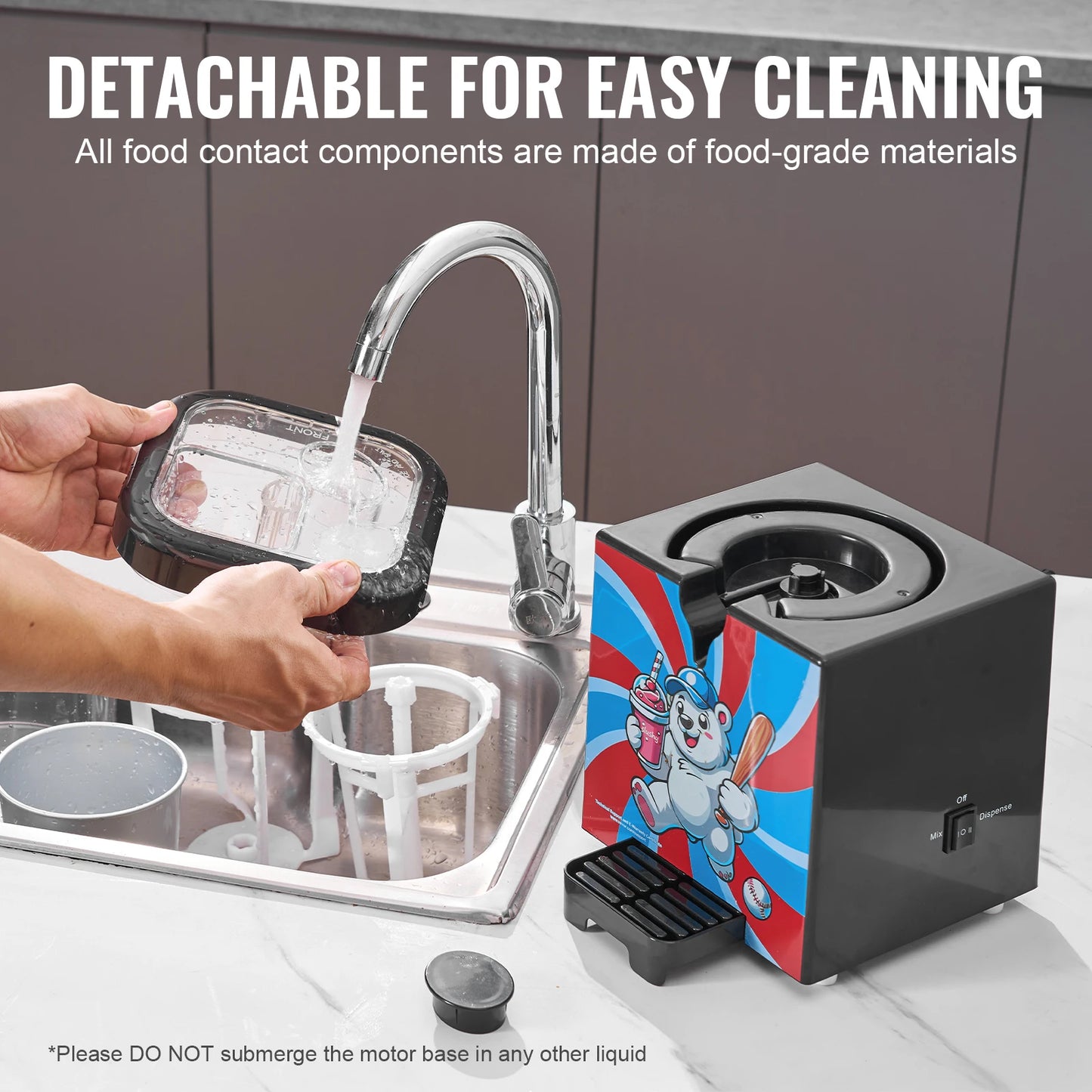 SucceBuy Slushy Machine for Home Smoothie Frozen Drink Maker with Food-grade Materials Slushie for Home DIY Kids' Parties
