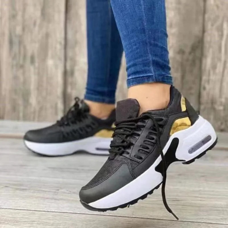 Women's Breathable Casual Wedge Heel Sneakers for Spring Autumn