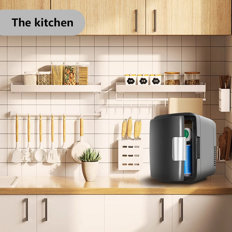 iceBlue Classic Mini Fridge 4L/6Can Dual-use Low Noise Refrigerator Warmer Cooler Makeup Skincare Portable Fridge for Home Car