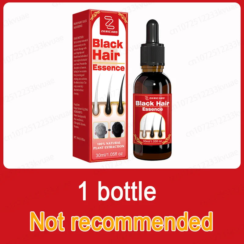 Quickly turn white hair black, the effect is visible
