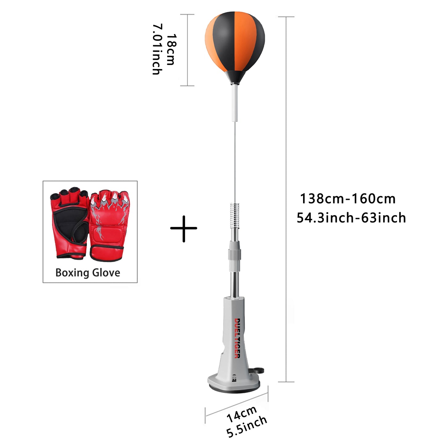 Inflatable Boxing Reflex Bag for Reaction & Aiming & Agility Training Home Fitness Equipment One-click Installation Punching Bag