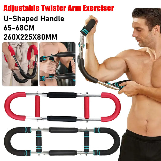 Wrist Strength Trainer Adjustable U-Shaped Arm Trainer Home Fitness Chest Expander Twister Arm Exerciser Hand Gripper Strengths