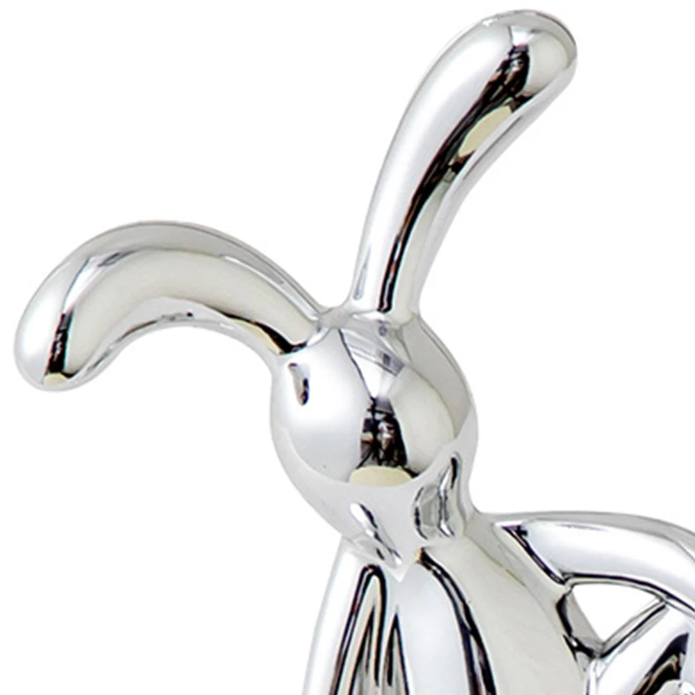 Rabbit Animal Decor Modern Style Sitting Rabbit Ornament Silver Nordic Rabbit Statue Living Room Decoration