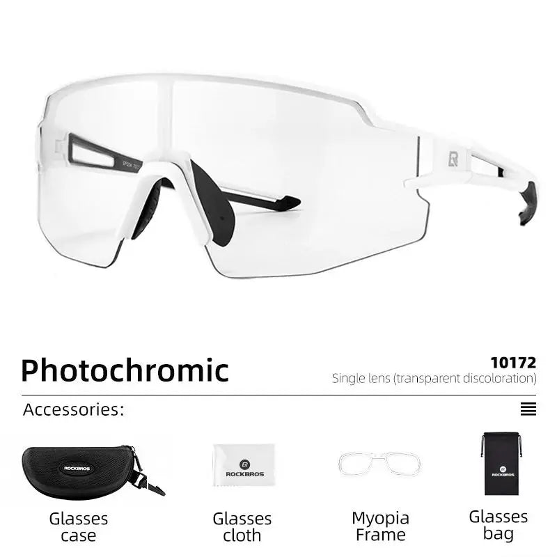 Rockbros Photochromic Cycling Glasses for Men and Women Sports