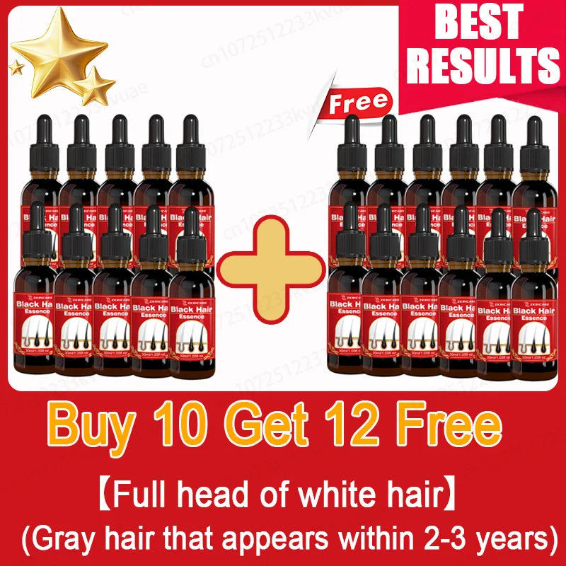 Quickly turn white hair black, the effect is visible
