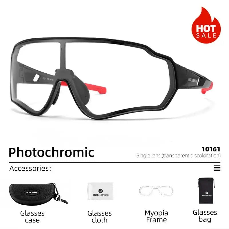 Rockbros Photochromic Cycling Glasses for Men and Women Sports