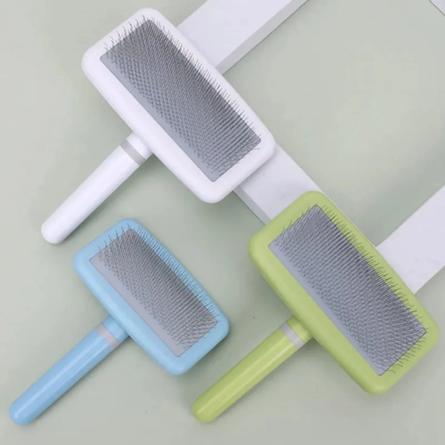 2PCS  Dog Brush Pet Hair Remover Massage Dog Combs Pet Grooming Stainless Steel Brush  Dogs Knot Opening Cat Comb Dogs Accessori