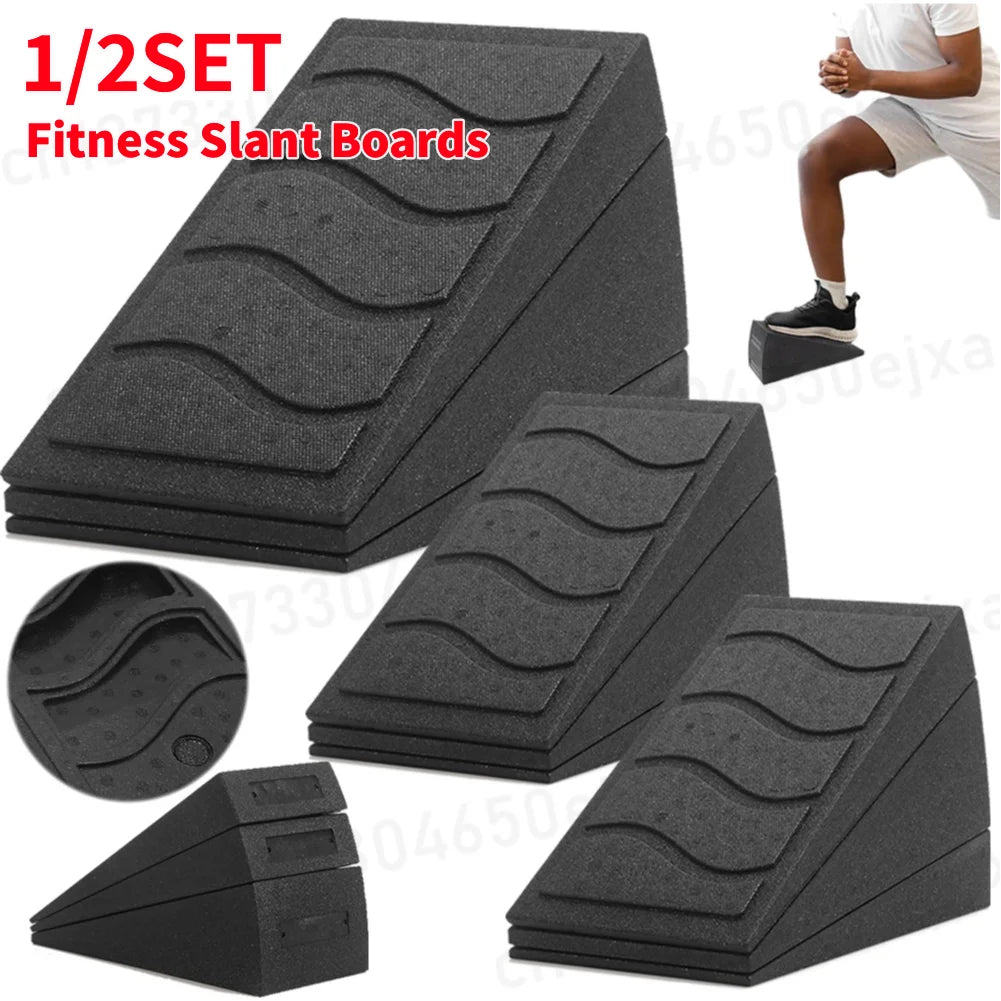 1/2Set Fitness Slant Pedal EPP Stretch-board Squat Pad Slant Board Adjustable Tilt Calf Stretch Slant Board for Exercise Gym