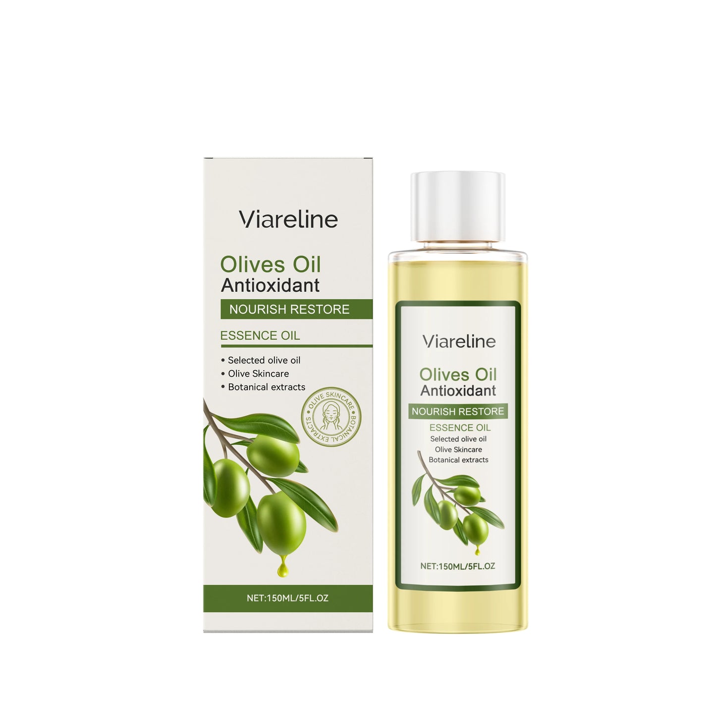 Viareline Olives Oil Body Essence Oil Deeply Moisturizing Anti-oxidant Nourishing Improve Tightness Restoring Face Skin Care Oil
