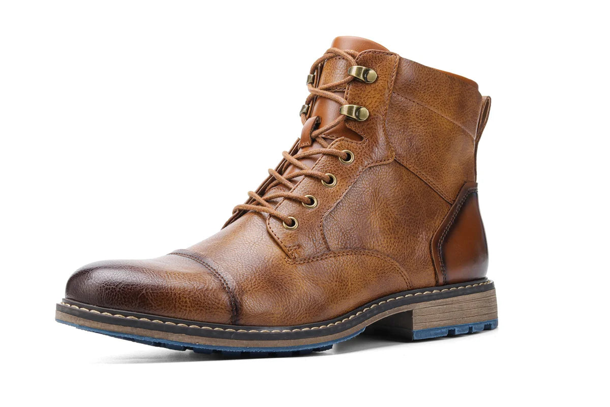 Spring Leather Boots with Zipper Classical Men Boots 2025 Fashion Comfortable Ankle Boots