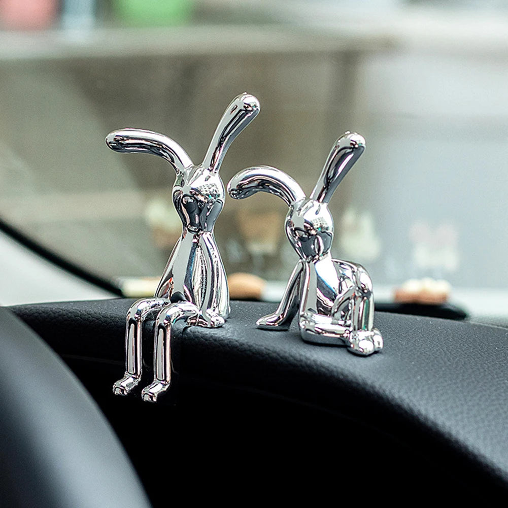 Rabbit Animal Decor Modern Style Sitting Rabbit Ornament Silver Nordic Rabbit Statue Living Room Decoration