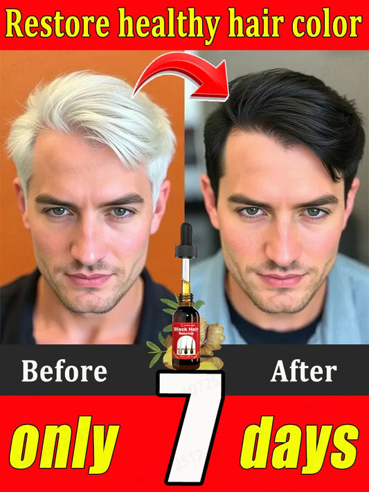 Quickly turn white hair black, the effect is visible