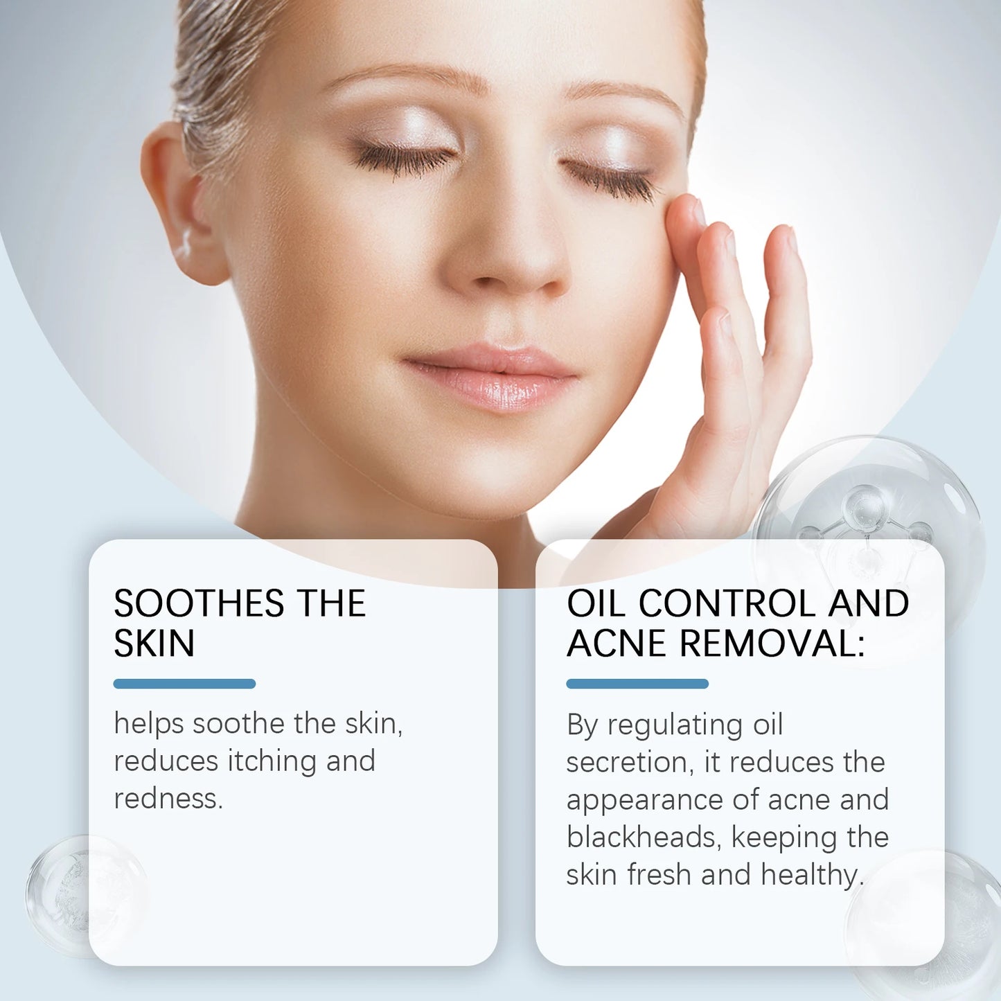 Viareline Face Skin Care Lotion Acne Treatment Eliminate Blackheads Soothing Skin Reduce Redness Non-greasy Acne Care Lotion