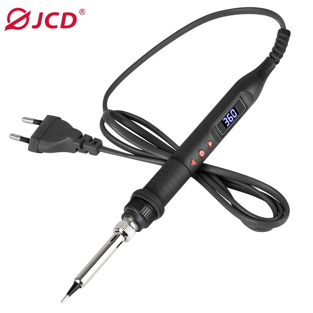 JCD Soldering Iron Kit 80W LCD Digital Display Adjustable Temperature With Switch Portable iron 220V/110V Welding Tools 908U