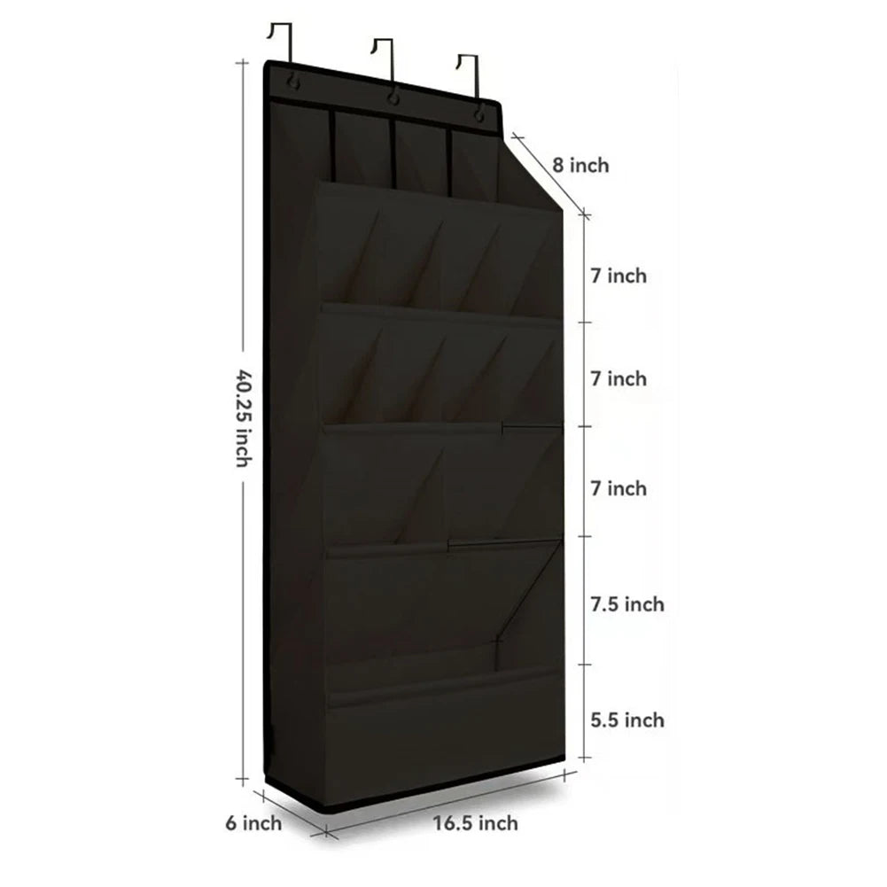 Over-the-Door Shoe Organizer Holds 12 Pairs Hanging Shoe Rack Hanging Shoe Rack for Closet Door Shoe Storage Rack with Pockets