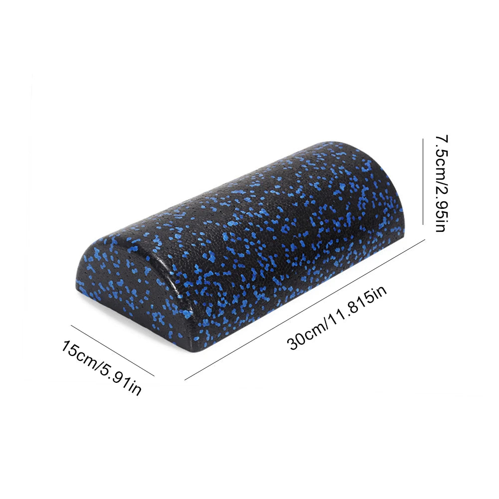 Half-Round Yoga Roller Massage Roller High Density Semi-Circular Foam Roller Multi-Function Back Stretcher for Yoga Fitness