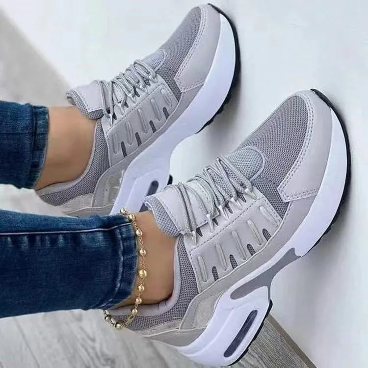 Women's Breathable Casual Wedge Heel Sneakers for Spring Autumn