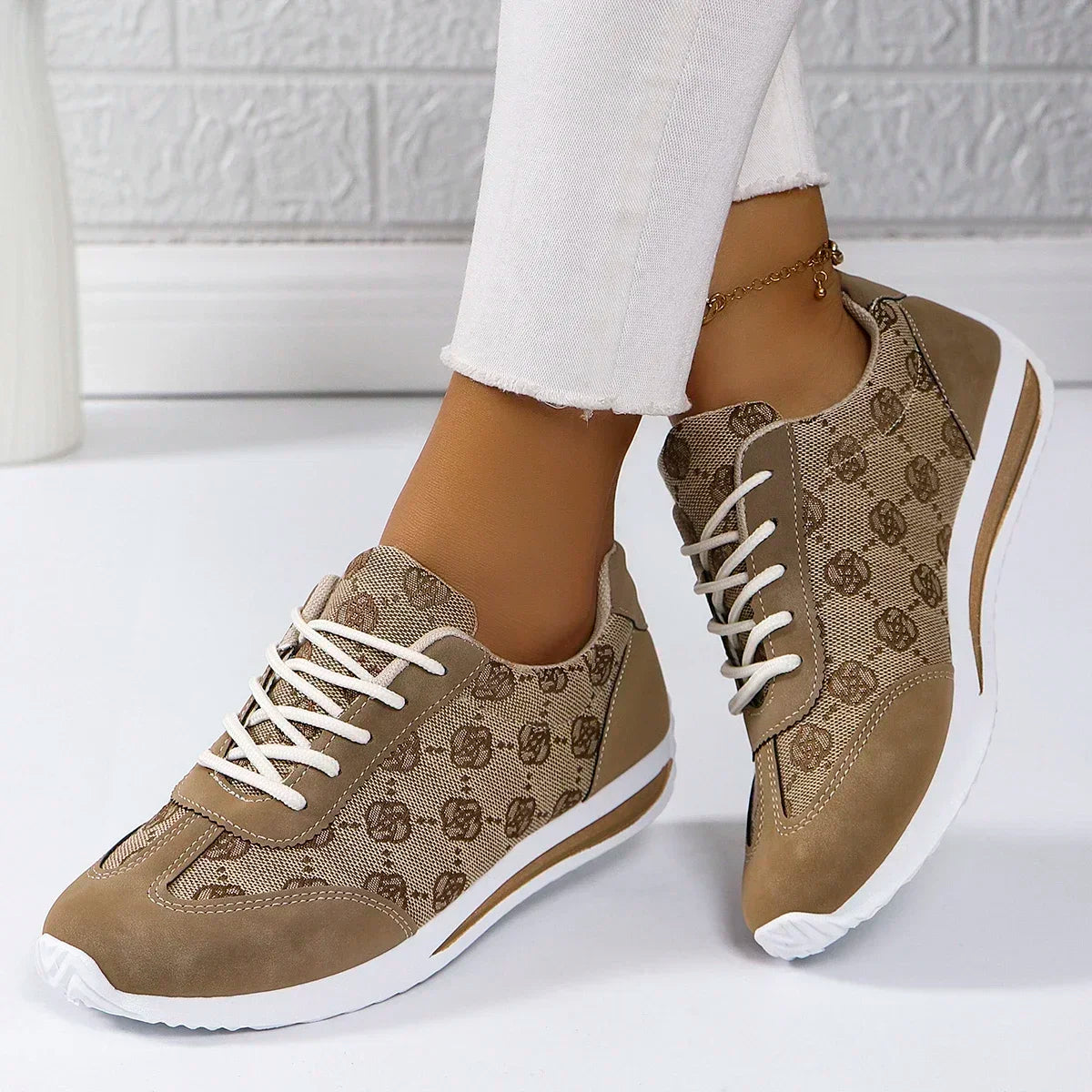 Women’s Breathable Cross Strap Sneakers for Spring and Summer