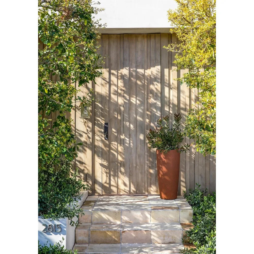 Veradek Patina Series Selena Planter - Round Tall Shape for Outdoor Porch/Patio | Naturally Rusting Planter for All-Weather Use