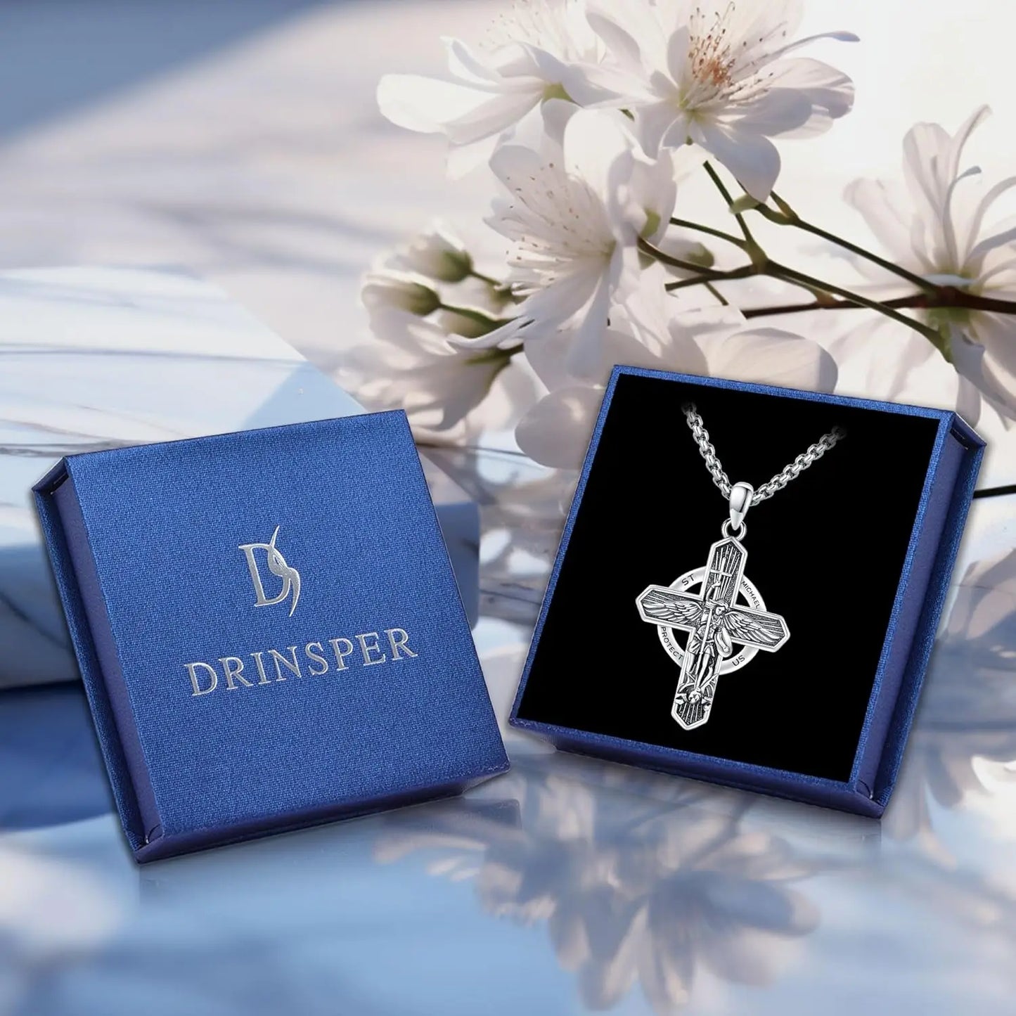 Saint Michael Necklace 925 Sterling Silver Pendant Jewelry Gift