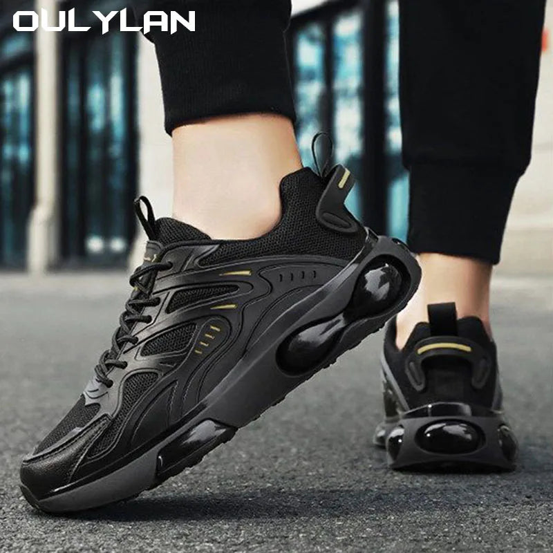 Oulylan Black Shoes Men Casual Sneakers Mesh Breathable Shoes Male Running Trainers Man Sports Shoes Lightweight Shoes