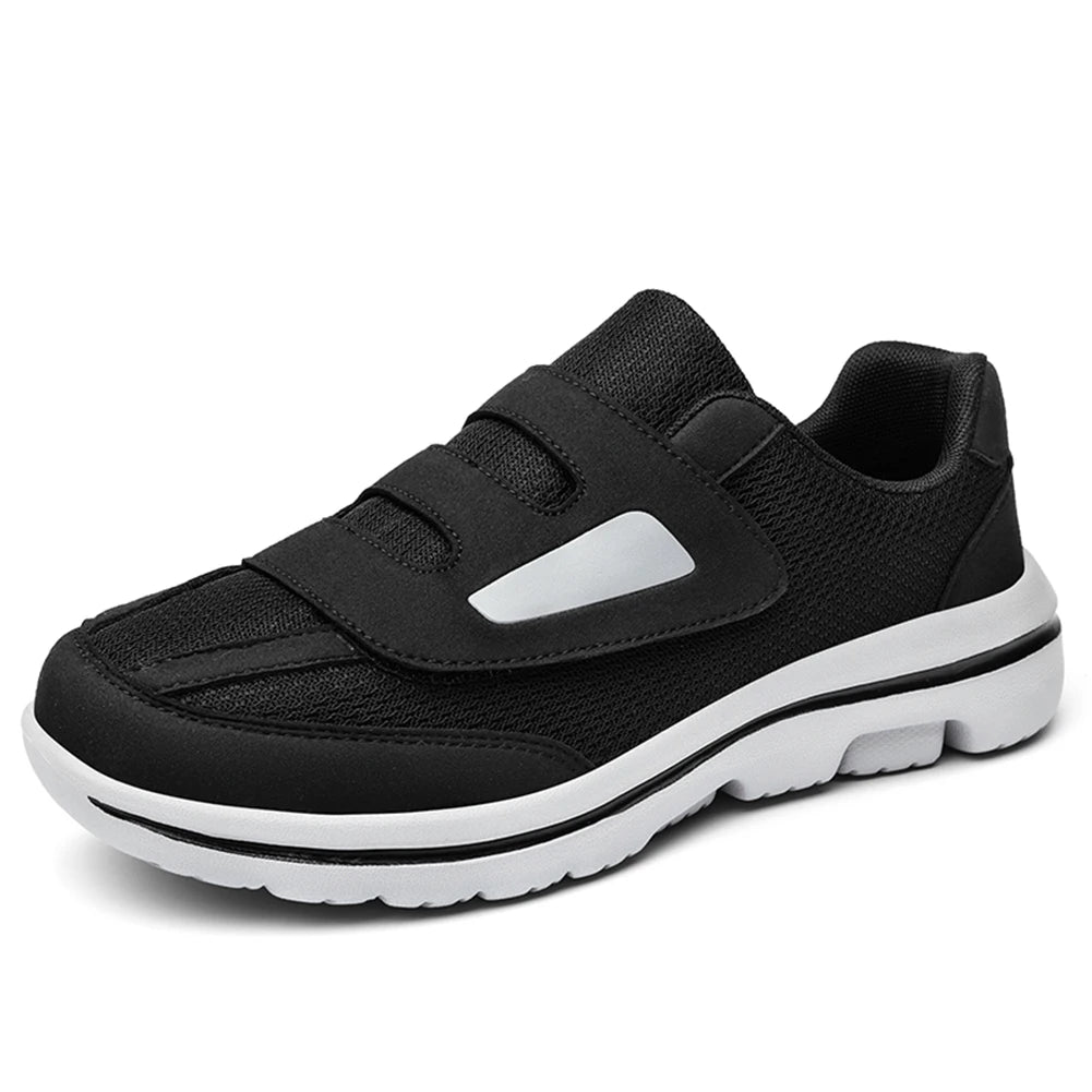 Diabetic Shoes Wide Walking Shoes with Adjustable Closure Lightweight Edema Sneakers Non-Slip Hook and Loop Sneakers for Elderly