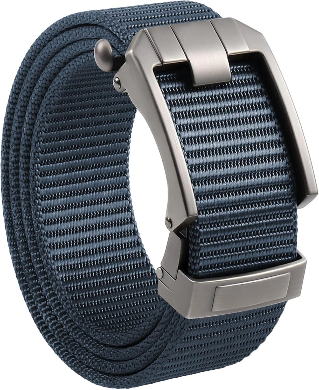 Ratchet Belt for Men, Nylon Web Tactical Belt with Automatic Slide Buckle, Adjustable Trim to Fit