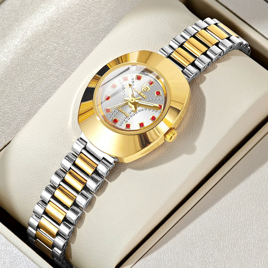 LIEBIG Fashion Original Luxury Watch For Women Quartz Wristwatch Top Brand Ladies Waterproof Clock Stainless Steel Strip Watches
