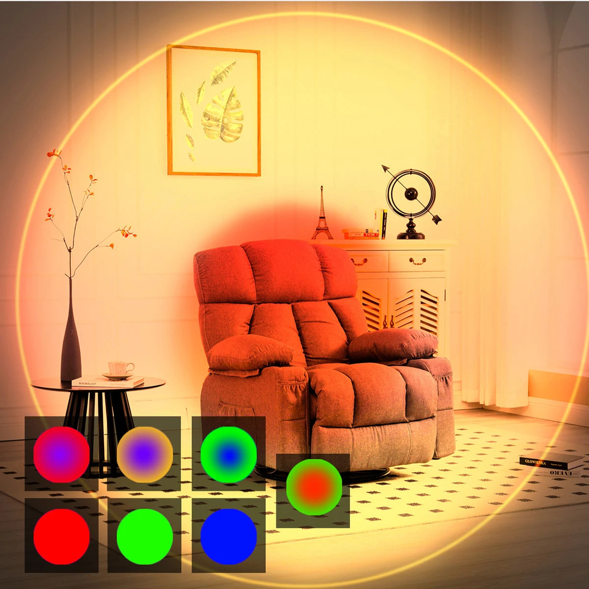 Motion Sensor Wall Lamp Gradient Ambient Night Light Dimmable With Detectors Body Sensing Led Decorative Outdoor Rgb Lamps Human