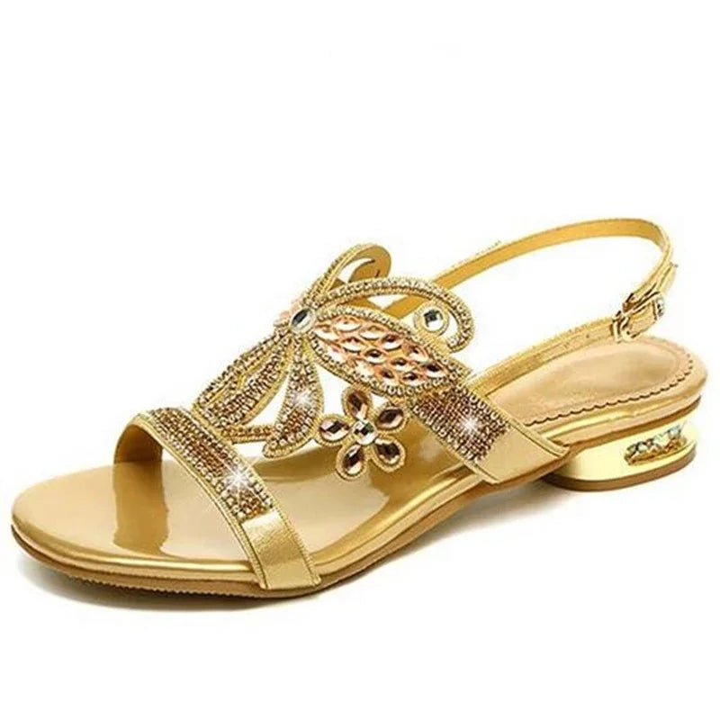 BEYARNE Fashion women's sandals Women Crystal Slippers Glitter Bling Female Flip Flops Outdoor Ladies Slides Hot Beach Shoes