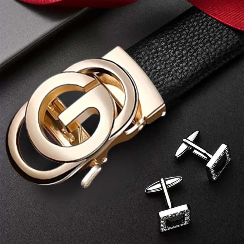 JIFANPAUL brand men high quality genuine leather belt luxury belts cowskin fashion Strap male Jeans for man Without gift box