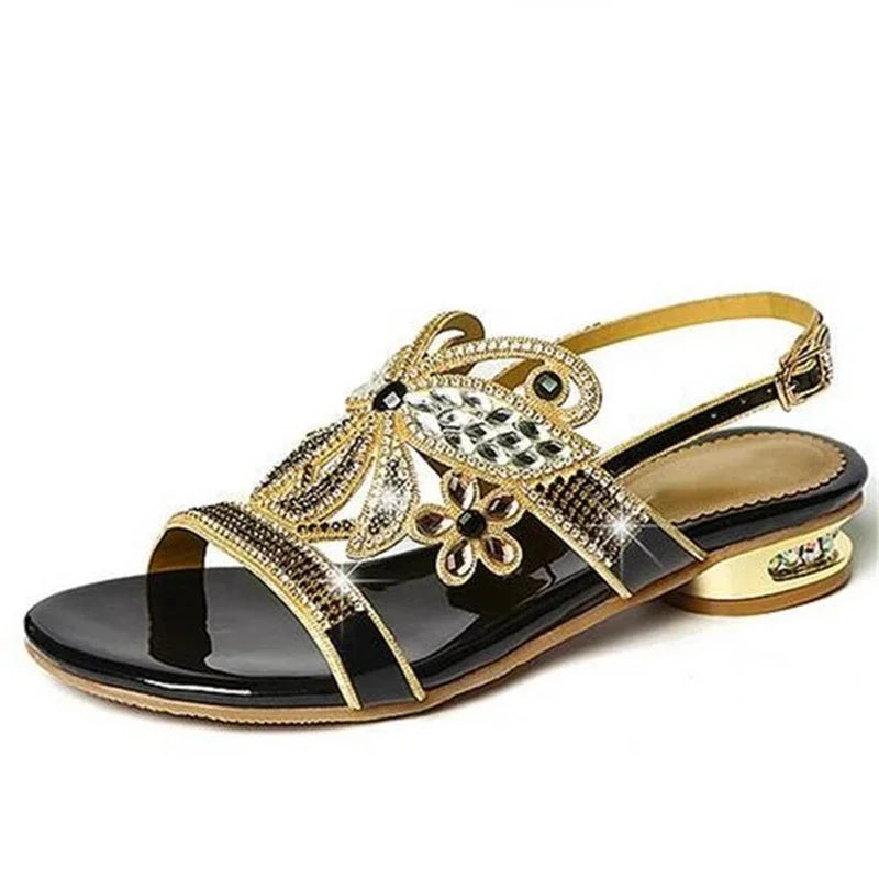BEYARNE Fashion women's sandals Women Crystal Slippers Glitter Bling Female Flip Flops Outdoor Ladies Slides Hot Beach Shoes