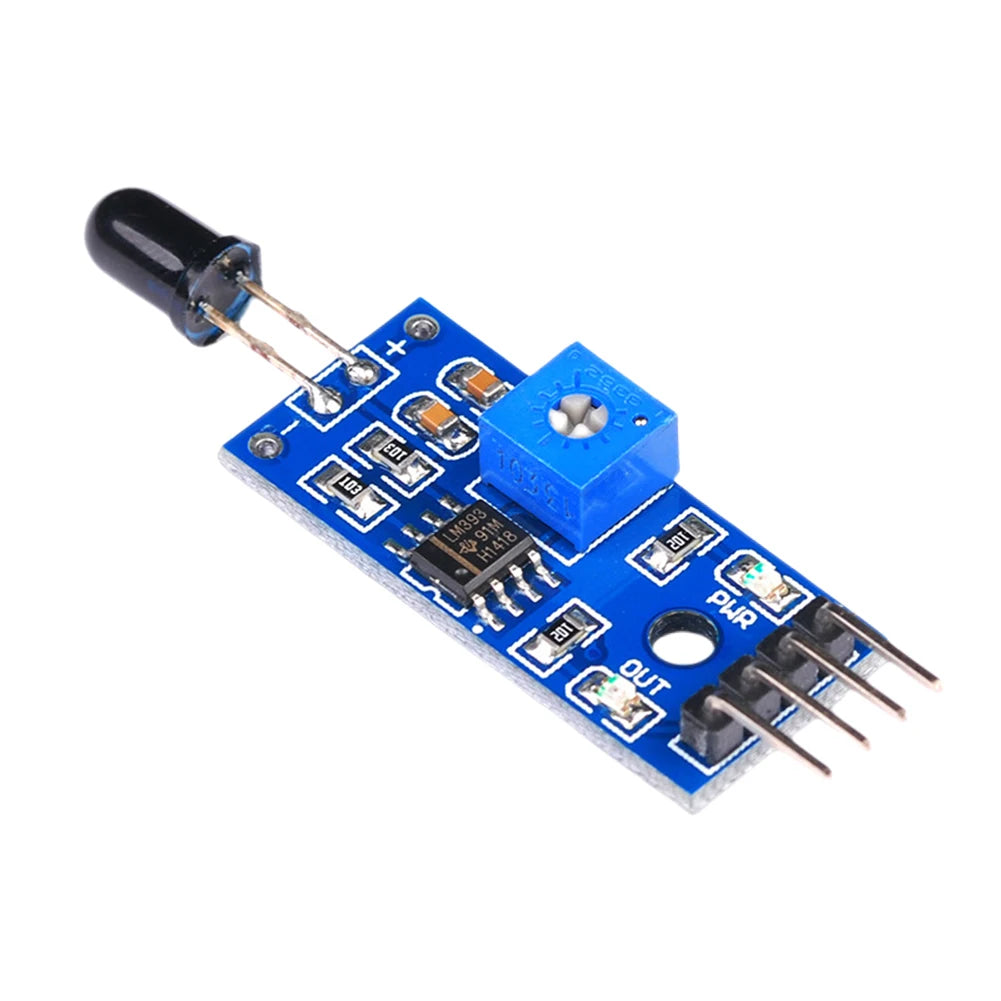 4 Pin Fire Detector Infrared Receiver Module Sensitivity Adjustable Fire Source Detection Module Accessories for Arduino DIY Kit