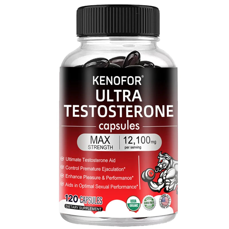 Men's Fitness Enhancer - Supports Improved Efficiency, Speed, Strength, Fatigue Relief, Increased Muscle Mass, 120 Capsules