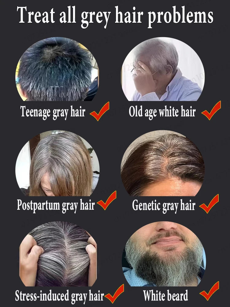 Quickly turn white hair black, the effect is visible