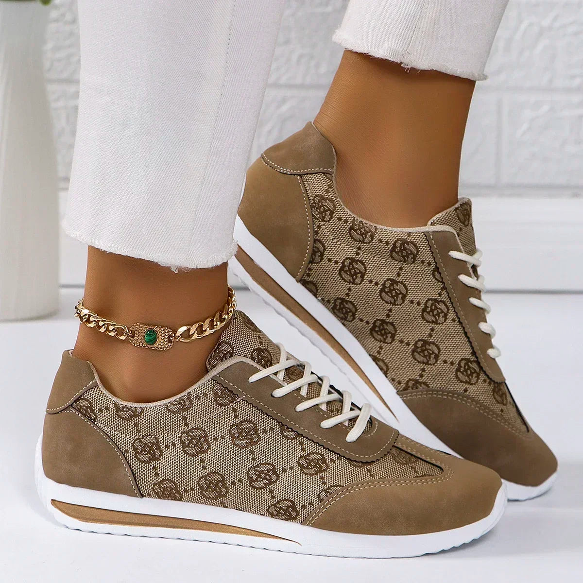 Women’s Breathable Cross Strap Sneakers for Spring and Summer