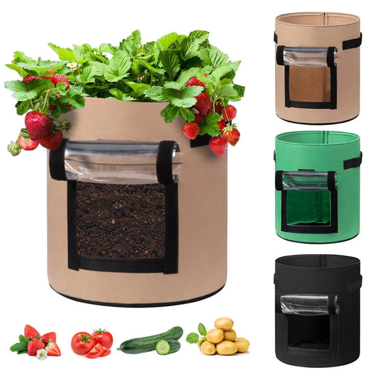 Diy Potato Growplanter Feltcloth Planting Container Bag Thicken Garden Pot Tools Home Garden Supplies Planter For Vegetables Hom