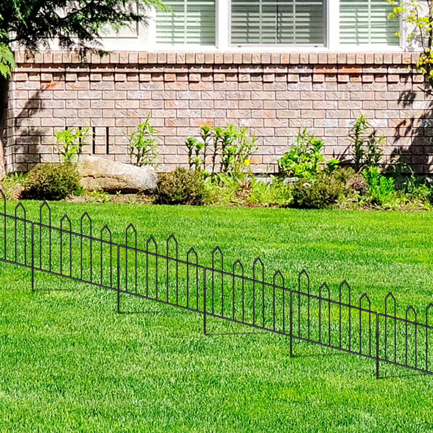 Garden Decorative Fence Metal Wire Fencing Border Outdoor 13in(H)*10ft(L) Small Fencing for Flower Bed Lawn Shrub Vegetable