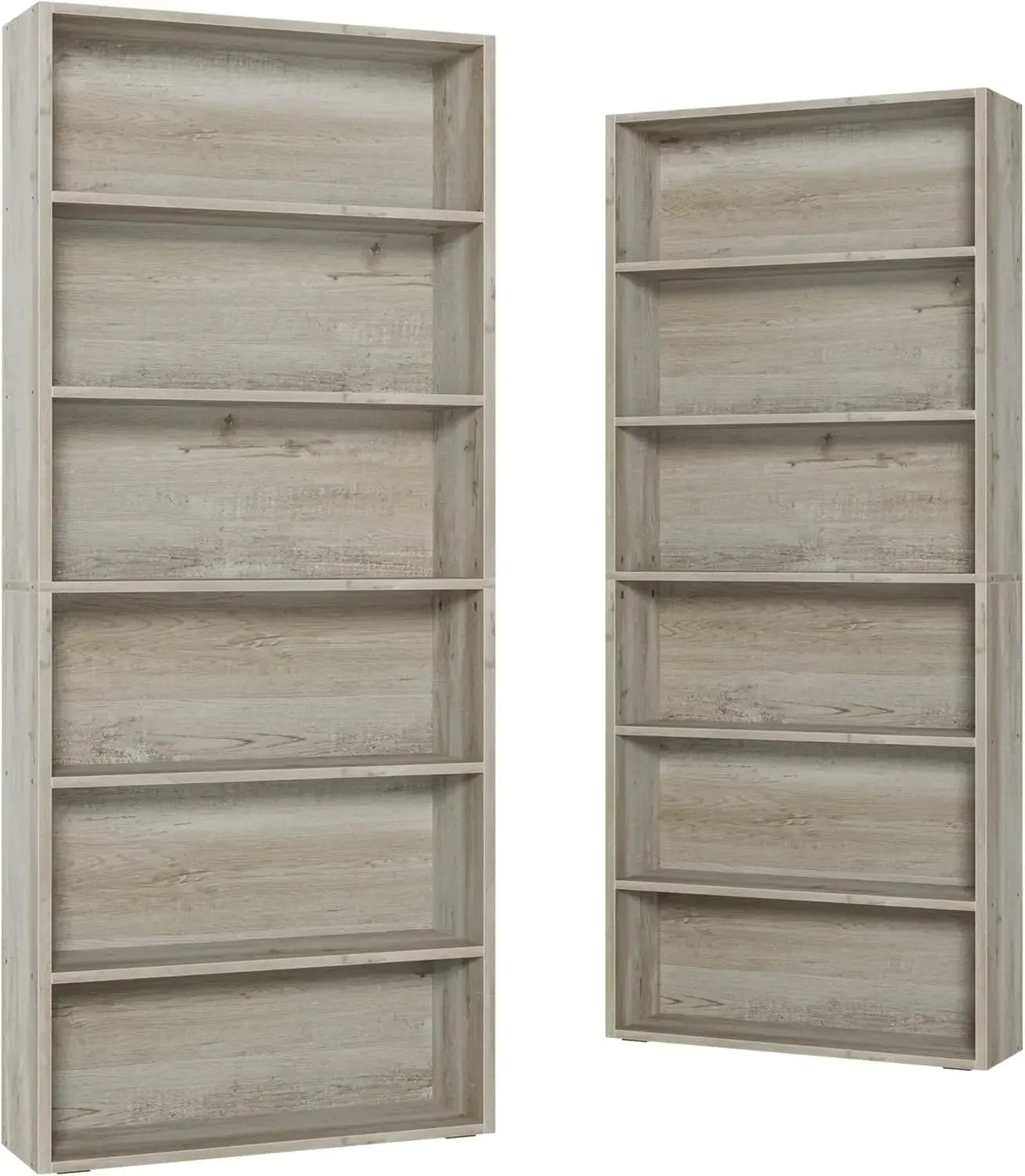Bookshelves and Bookcases Set of 2 Floor Standing 6 Tiers Display Storage Shelves 70 in Tall Bookcase Home Decor Furniture