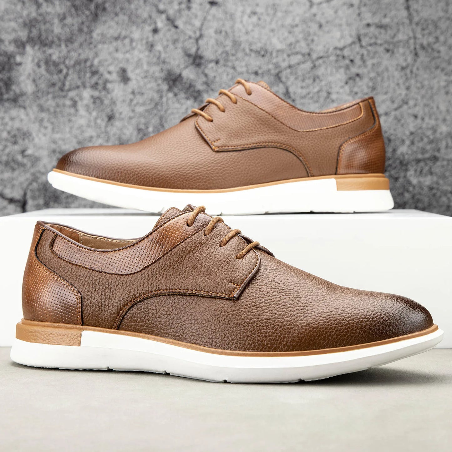 Mens White Soled Oxfords Shoes Casual Dress Shoes Fashion lace up
