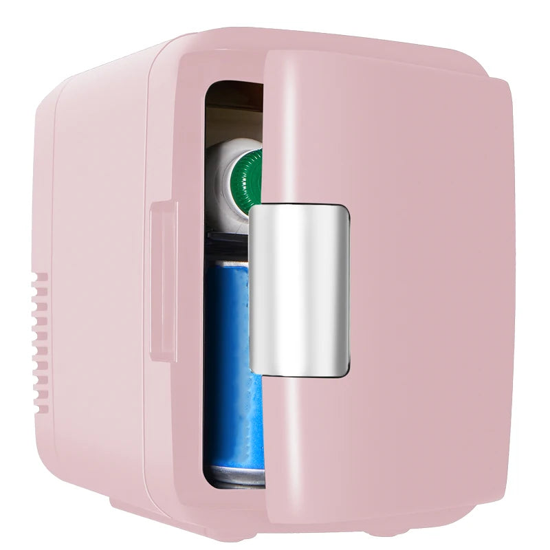 iceBlue Classic Mini Fridge 4L/6Can Dual-use Low Noise Refrigerator Warmer Cooler Makeup Skincare Portable Fridge for Home Car