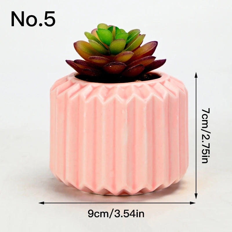 Simple Ceramic Flower Pot Succulent Pot Planter Home Decor Desktop Ornaments Garden Supplies Bonsai Plant Pot