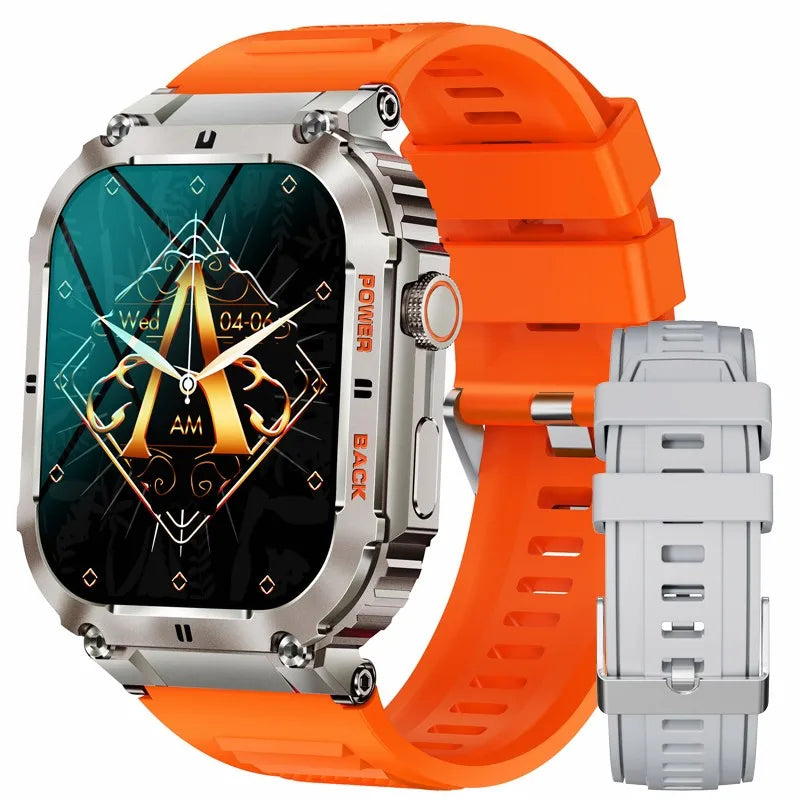LIGE 1.96”Bluetooth Call Smart Watch Men 400mAh Waterproof Sport Fitness Tracker health monitor Smartwatch for Android IOS Phone