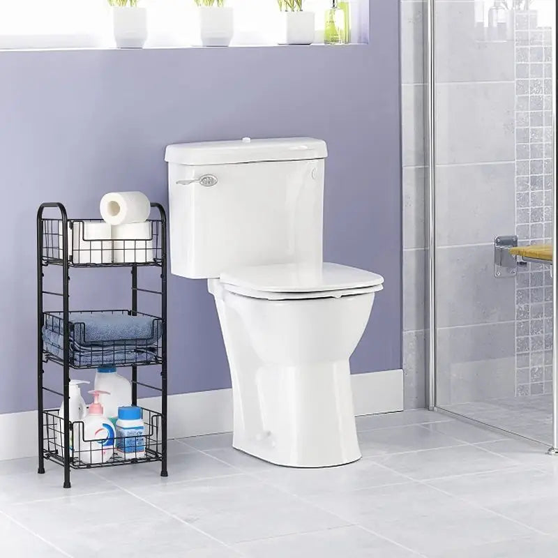 Three layer household goods floor mounted anti rust and waterproof shower storage rack